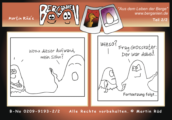 Huhn oder Ei - was war zuerst; Klicken Sie hier f&uuml;r n&auml;chsten Comic-Teil!