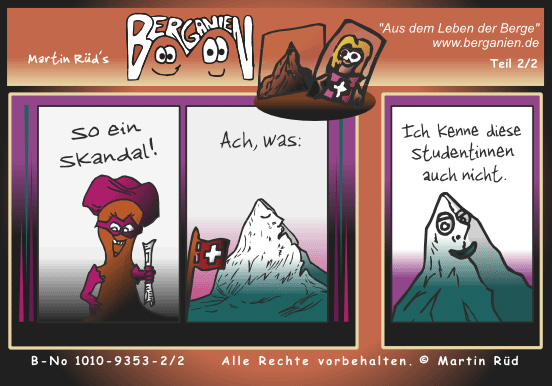 Bildungsskandal_Matterhorn_Schweizer_Studentin; Klicken Sie hier f&uuml;r n&auml;chsten Comic-Teil!